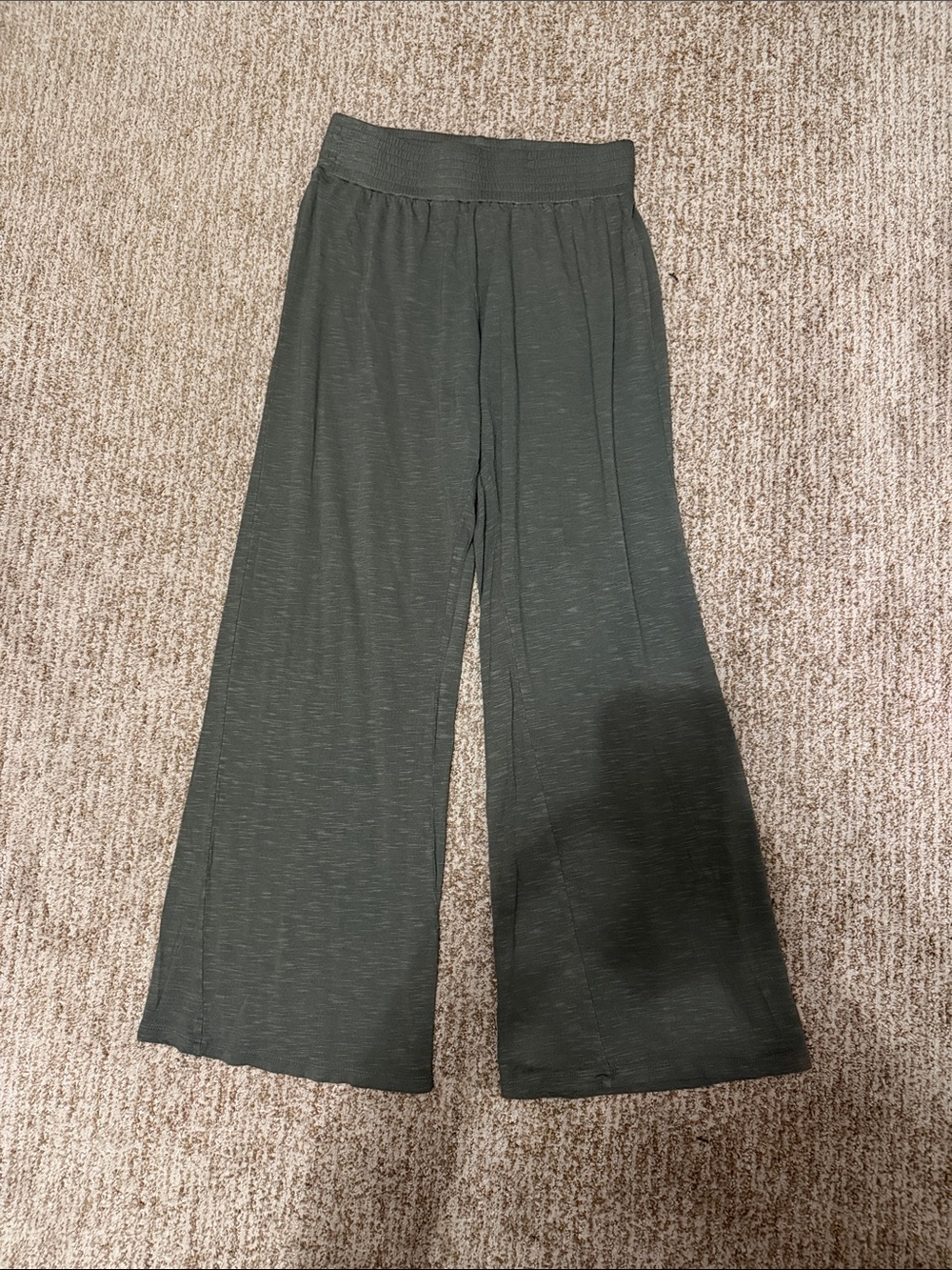 Forever 21 Dark Olive Wide-Leg Pull-On Pants